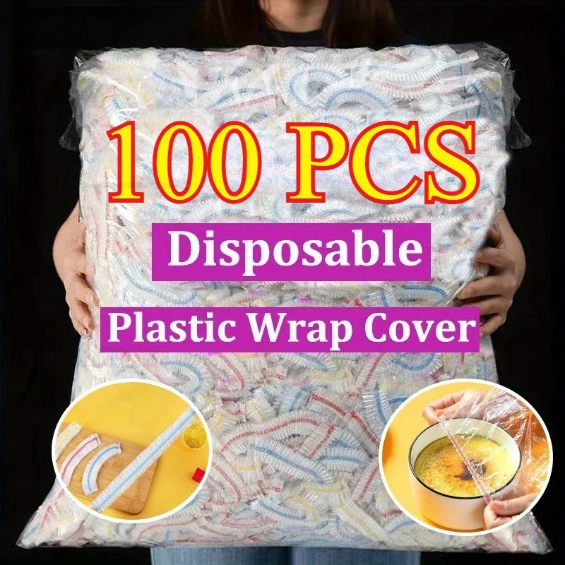 تغليف نضارة الطعام المرنة - قابل للتمدد، غطاء أطباق شفاف، للمطبخ، المنزل، المطعم، النزهة، مقاوم للغبار، قابل لإعادة الاستخدام #1