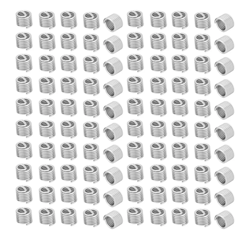 100pcs Metric Thread Thread Repair Insert Assortment Kit Precision Fit Helicoil Kit Wire Thread Sleeve Stripped Thread Fixing
