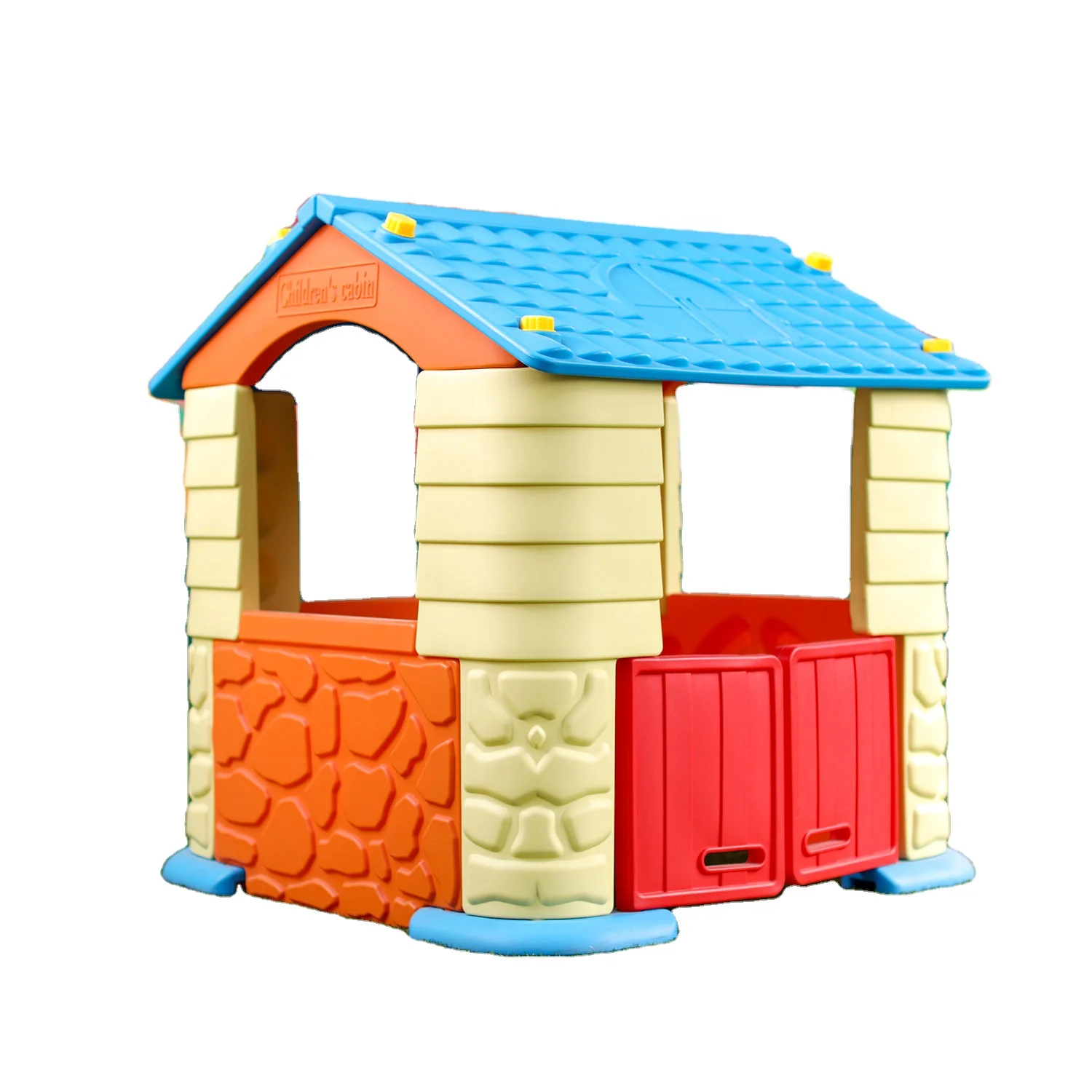 

Outdoor Plastic PE Playhouse for Kids Indoor Garden High Quality Child Colorful With Chair Backyard Playground