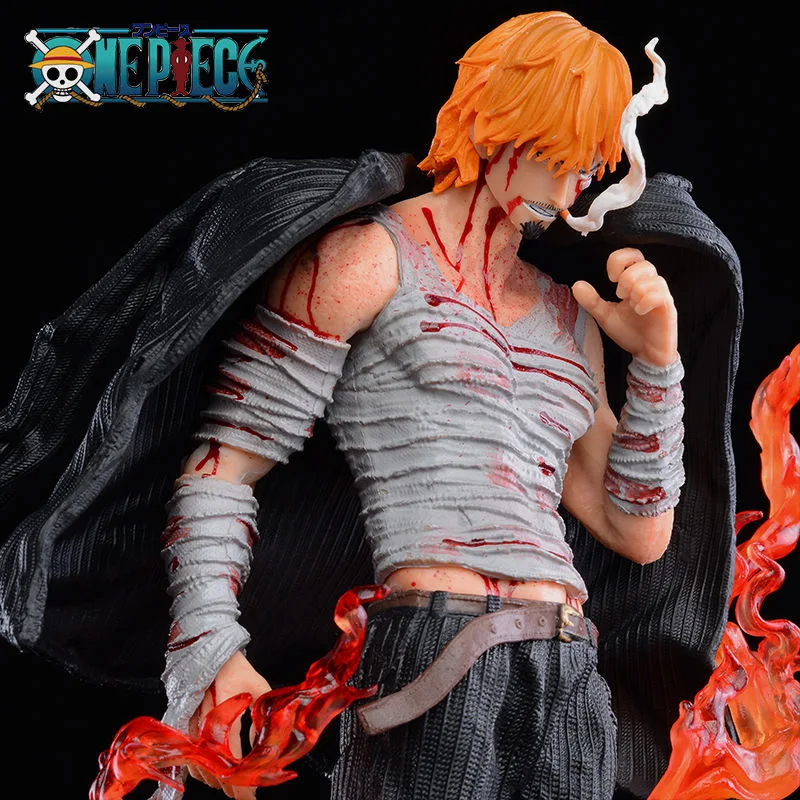 Nuovo 28cm One Piece Blood Sanji Figure collezione Anime modello in Pvc statua mille Sunny Zoro rufy Going Merry Mini figurine