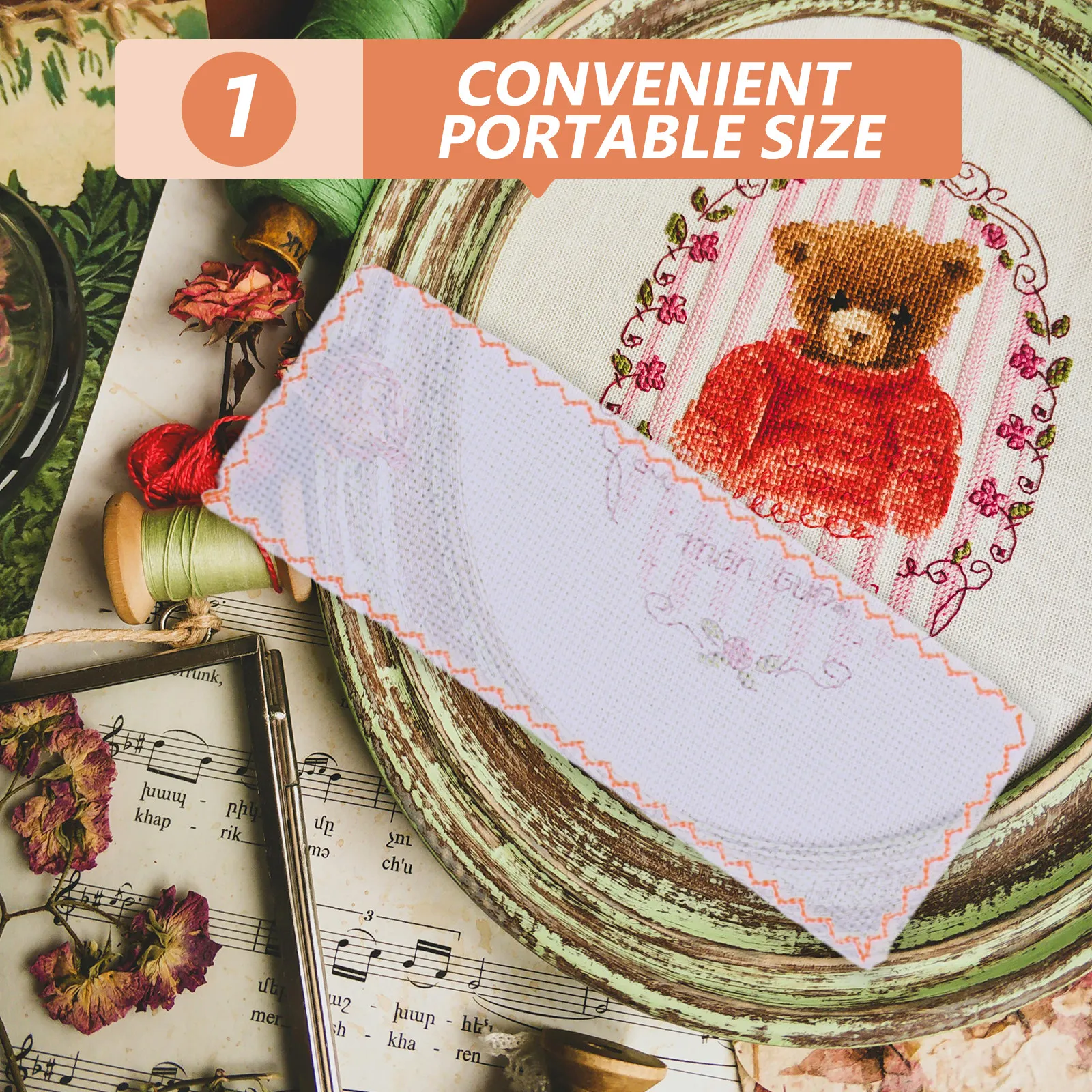 

Набор из 10 заготовок для вышивки крестом: тканевые закладки из хлопка 14Ct с кружевным краем, 7.5x2.8 дюйма, для рукоделия и шитья