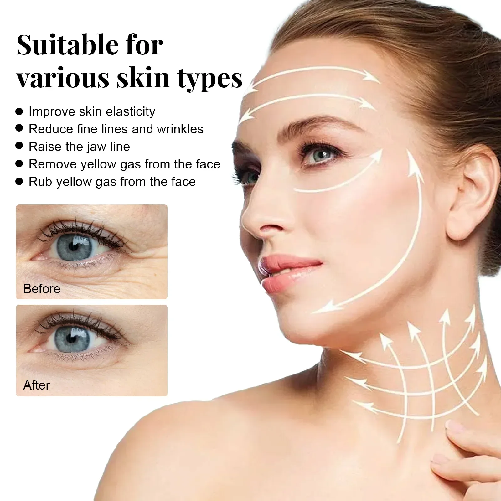 20 Lines Hydrolyzed Collagen Face Serum Lines Golden Protein Thread Anti-Wrinkle Firming Fine Anti-Aging Whitening Skin Care