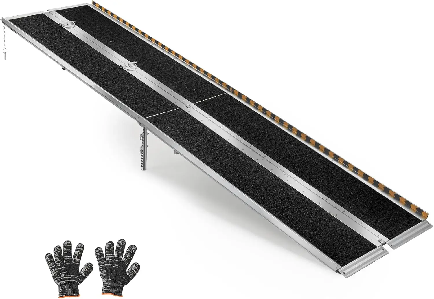 

Portable Wheelchair Ramp 10FT Non Slip Aluminum Folding Handicap Ramp for Wheelchair 800 lbs Capacity Door Threshold Ramps