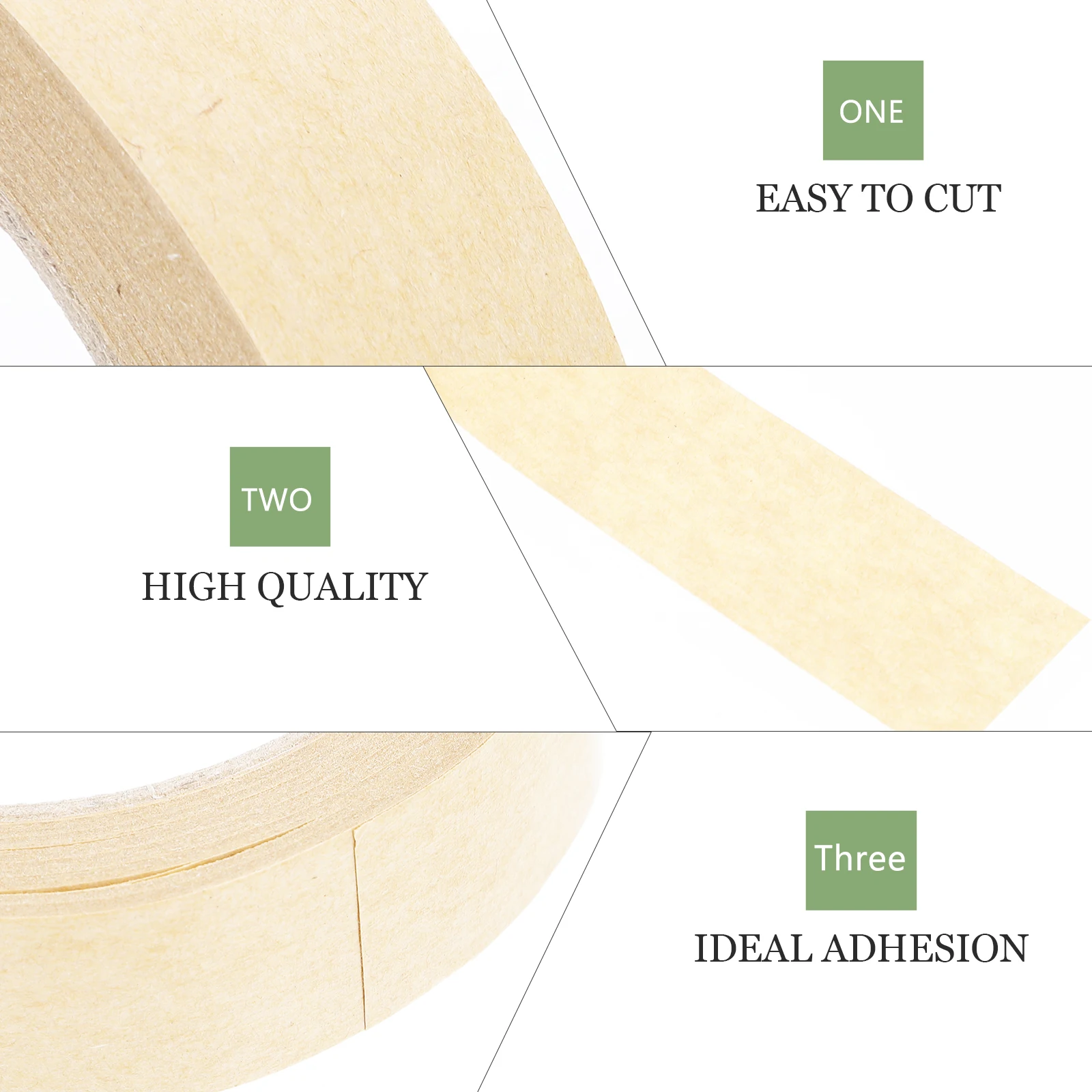 

5 pcs Paper Bundled Paper Tape Tape Strong Adhesive Tearable Packaging Carton Sealing Reinforced Splicing