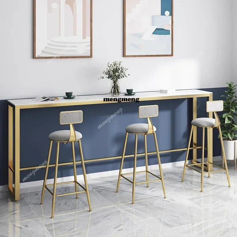 

E182 Nordic Marble Bar Table Advanced Originality Tavern Industrial Bar Table Reception Desk Night Club Furniture Mesa Alta