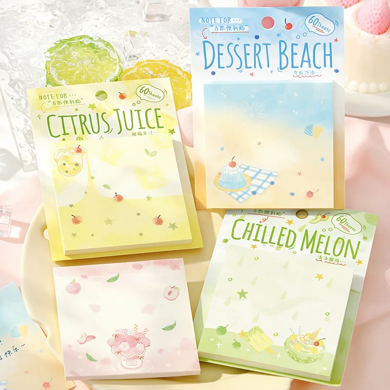 I Eat A Bite Series, Dessert-themed Student Message Sticky  N Times Notepads Notepad Korean Stationery Note Pad Sticky Notes
