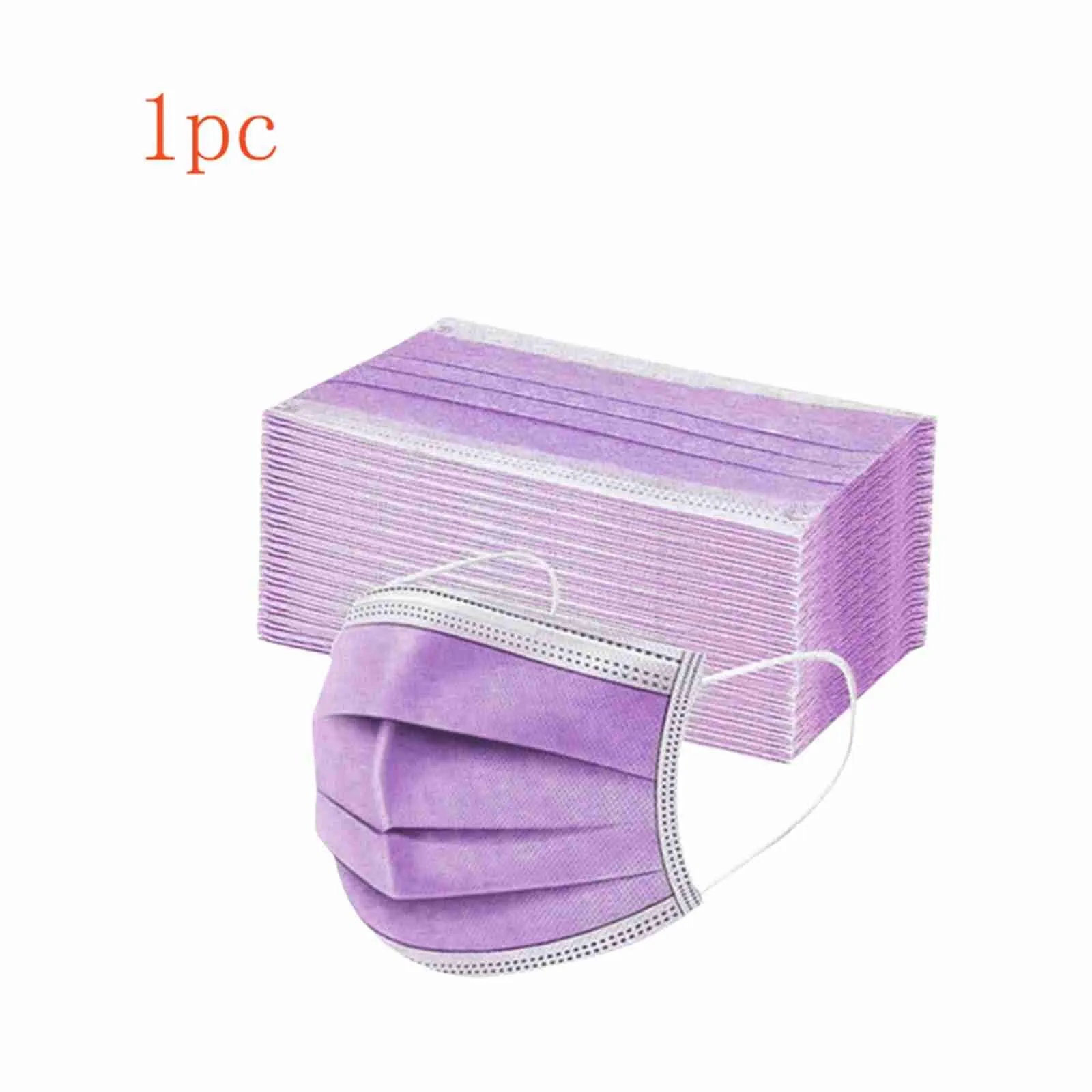 Women Man Solid Mask Disposable Face Mask 3Ply Ear Loop Anti-PM2.5 Mask Outdoor Dust-Proof Face Protective Mask Disposable Mask