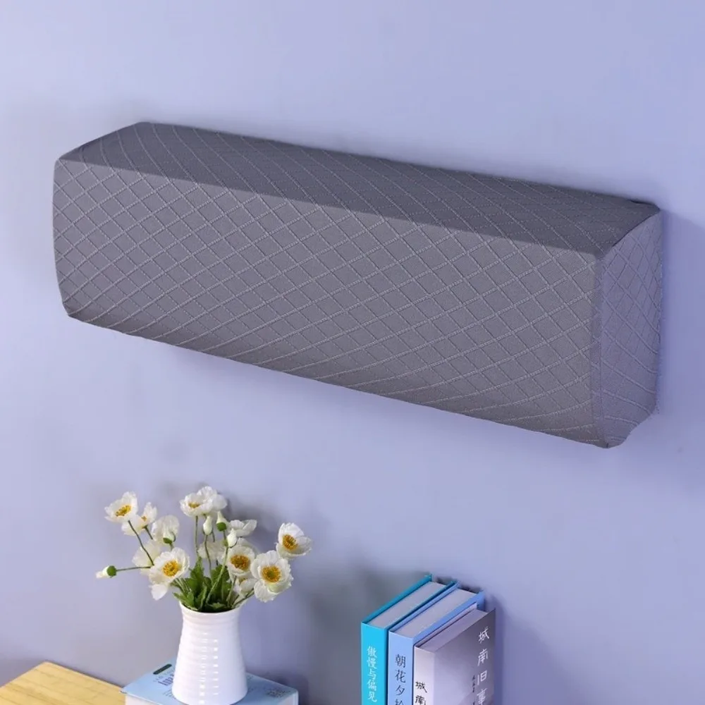 All-Inclusive Conditioner Dust Cover Wall Air Diamond Grid Pattern Air Conditioner Protection Cover Universal Solid Color