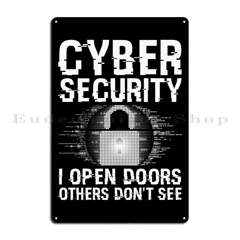 Cyber Security It Analyst Programmer Metal Sign Painting Wall Cave Club Living Room Designer Tin Sign Poster