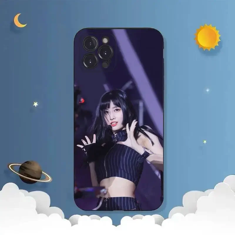 T-TWICE- M-Momo- Cute Phone Case For iPhone 11 12 Mini 13 14 15 PRO XS MAX X XR 6 7 8 Plus Black Shell