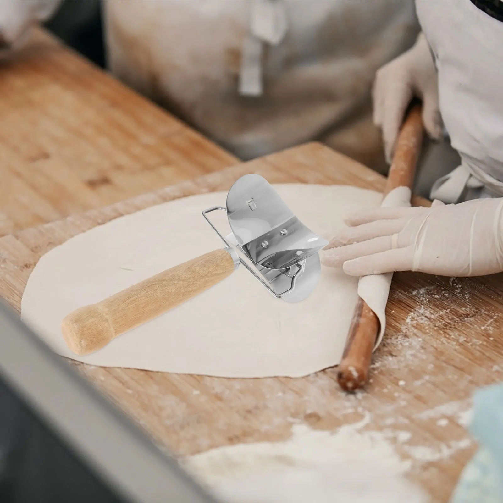 

3pcs Dumpling Skin Cutter Stainless Steel Circle Roller Ravioli Mold Wood Handle For Kitchen Cooking Tools Pastry