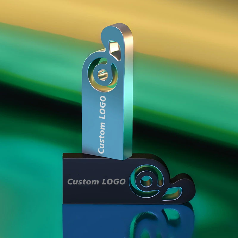 ฟรีที่กําหนดเองเลเซอร์แกะสลักโลโก้สีโลหะ Musical Note รุ่น USB2.0 แฟลชไดรฟ์ 4GB 8GB 16GB 32GB 64GB 128GB