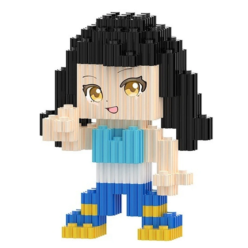 KPOP chasseurs de démons poupée de dessin animé Kawaii Mini figurine tête assemblage jouets éducatifs pour enfants bloc de construction jouet cadeau