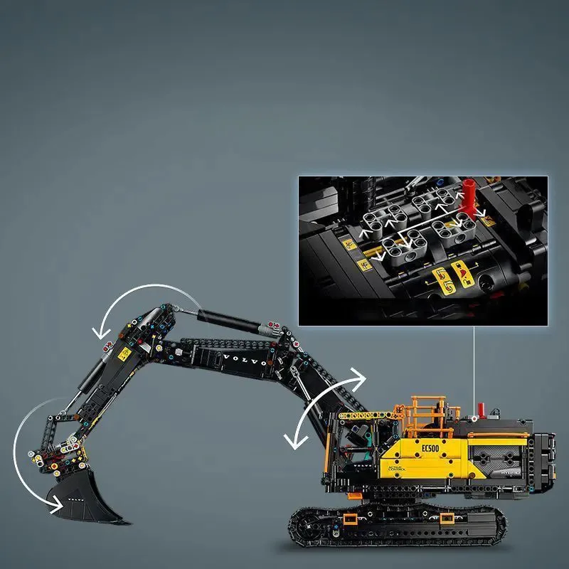 Remote Control Engineering Car DIY Model Building Blocks Technical EC500 Hybrid Excavator City  RC Bricks Toys For Kids Gift