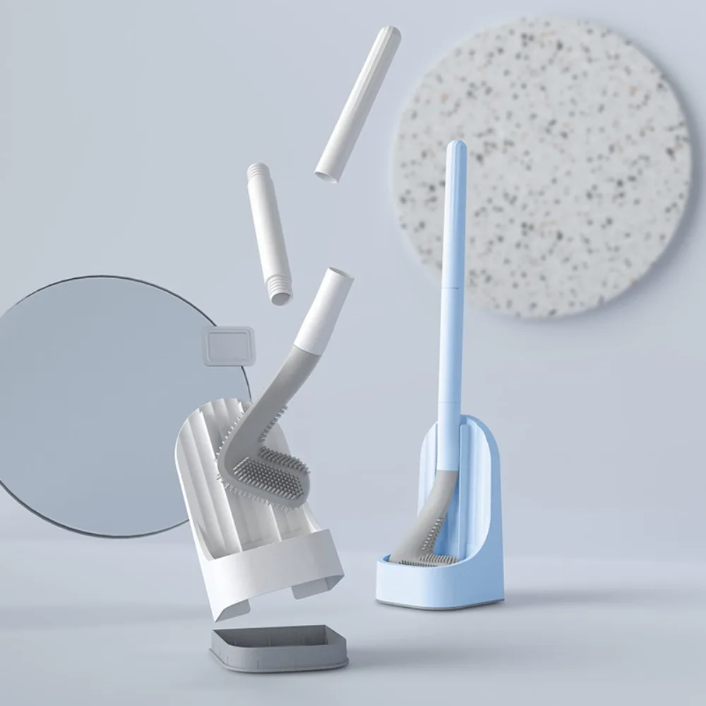 

Настенный набор щеток для унитаза с основанием, быстрый дренаж, круглый чистящий мягкий резиновый силиконовый набор щеток для унитаза, аксессуары