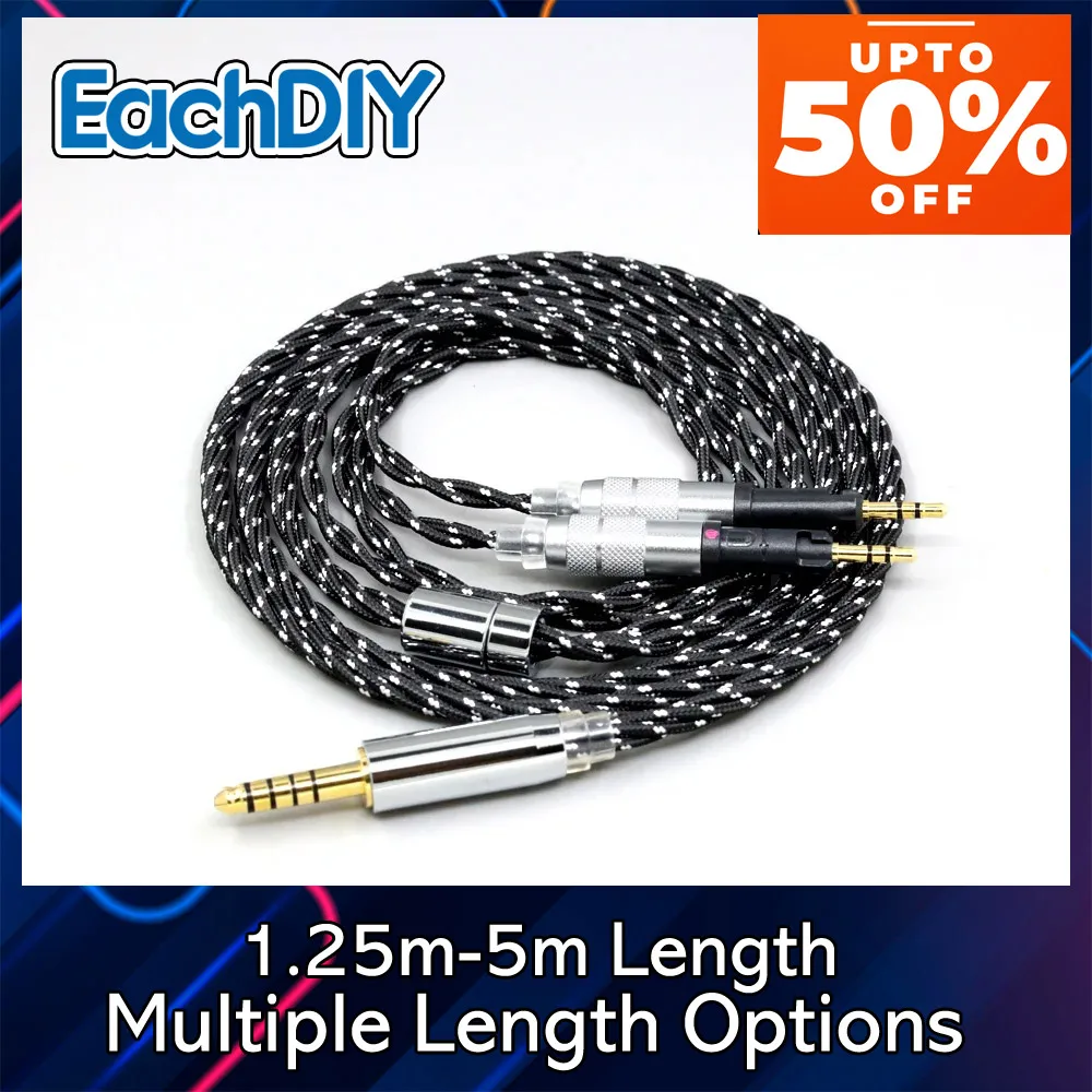 OCC Mixed OFC Twisting Nylon Earphone Cable For Audio-Technica ATH-R70X Headphone Headset LN008717