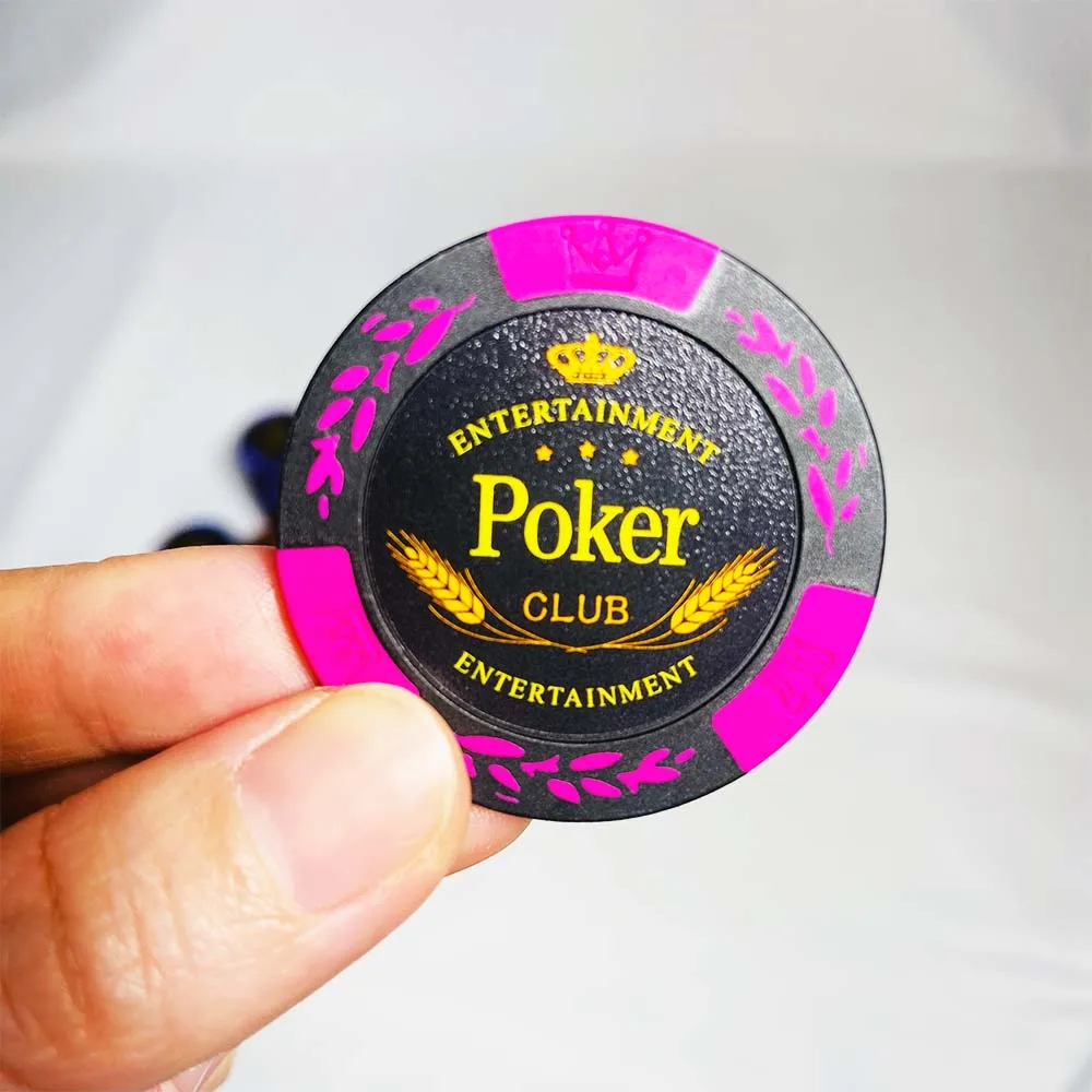 10PCS Clay Poker Chips No Face Value Texas Hold\'em Poker Chip Coins Multi-coloured Gaming Entertainment Coins Bonus Scoreboards