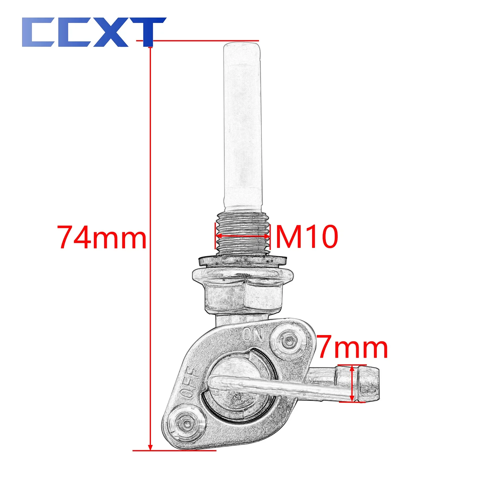 Motorcycle M10x1.25 Gas Tank Fuel Switch Gasoline Faucet Switch Engine Oil Tank Tap Petcock Durable For Yamaha Suzuki ATV Honda