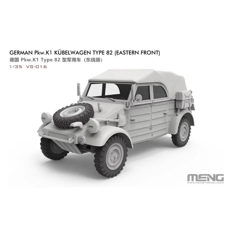 MENG VS-016 1/35 KIT DE MODELO ALEMÁN Pkw.KI KUBELWAGEN TIPO 82 (FRONTAL PASANTE)