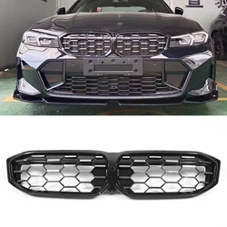 Front Kidney Grille For BMW 3 Series G20 G21 G28 2023 2024 LCI 320i 325i 330i Upper Bumper Hood Mesh Grill With Camera Hole