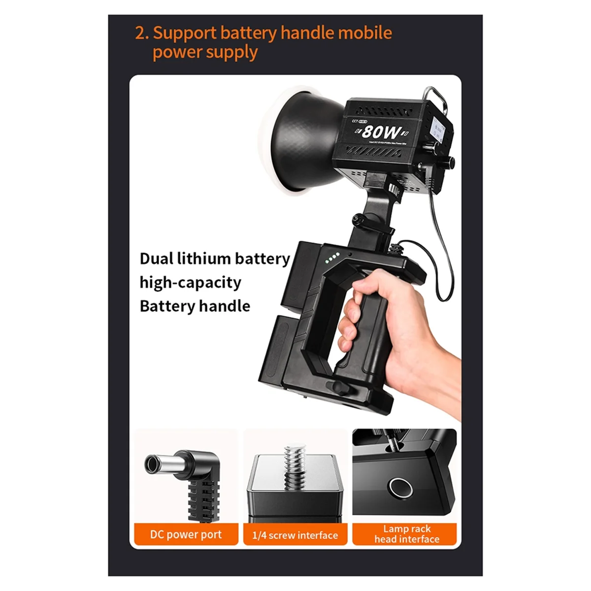 ملء Light80W COB فيديو عكس الضوء ضوء 2500-6500K ضوء LED للتصوير الفوتوغرافي لفيلم استوديو الصور