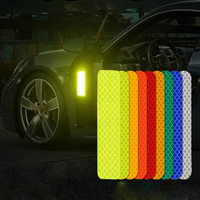 Night Reflective Car Door Sticker Safety Opening Warning Reflector Tape Decal Auto Car Accessories Exterior Interior Reflector