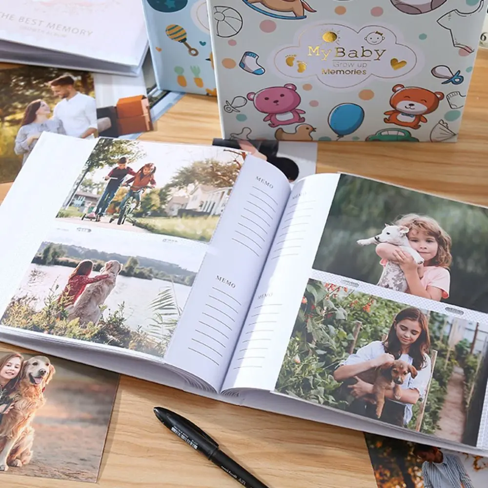 50 Page Baby Growth Photo Album High-capacity 200 Photo Pockets Star Chasing Idol Album INS Writable 6-inch Photo Album Friends