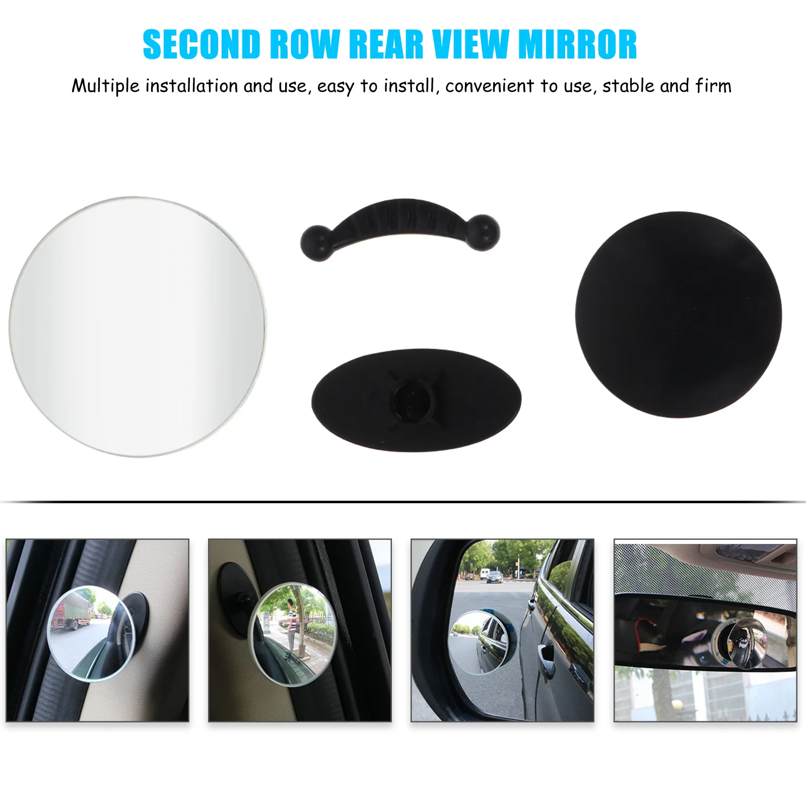 

2 Sets Car Wide Angle Mirror Blind Spot Blindspot Rear View Accessories Auxiliary Mirrors
