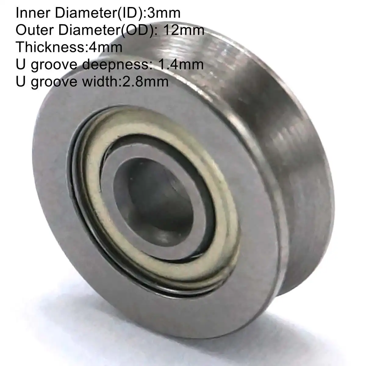 10*35*9mm V Groove breite 4,2mm Umlenkrolle Sheave Versiegelt Schiene Lager V6200ZZ – Detail 5