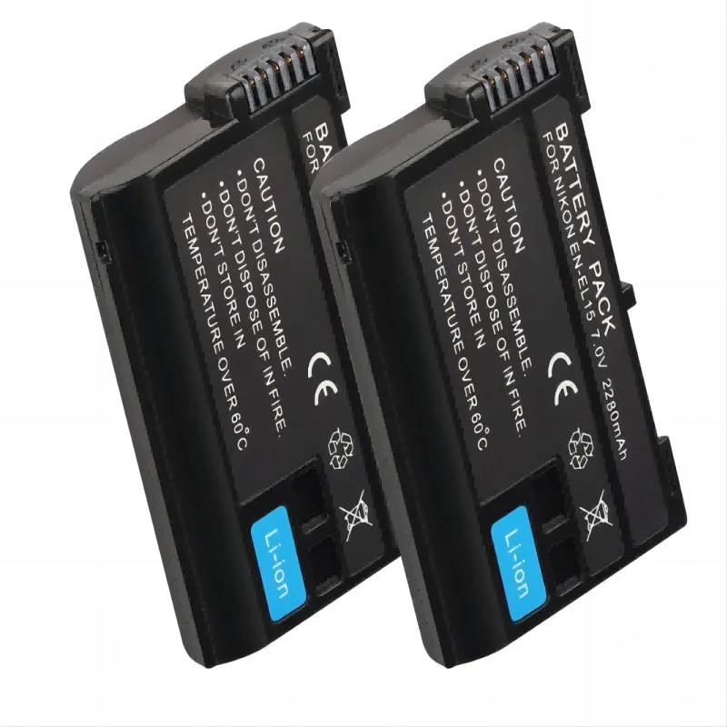 Camera battery 7V 2280mAh EN-EL15 Rechargeable Li-ion Battery EN-EL15 D850 D810 D800 D750 D7500