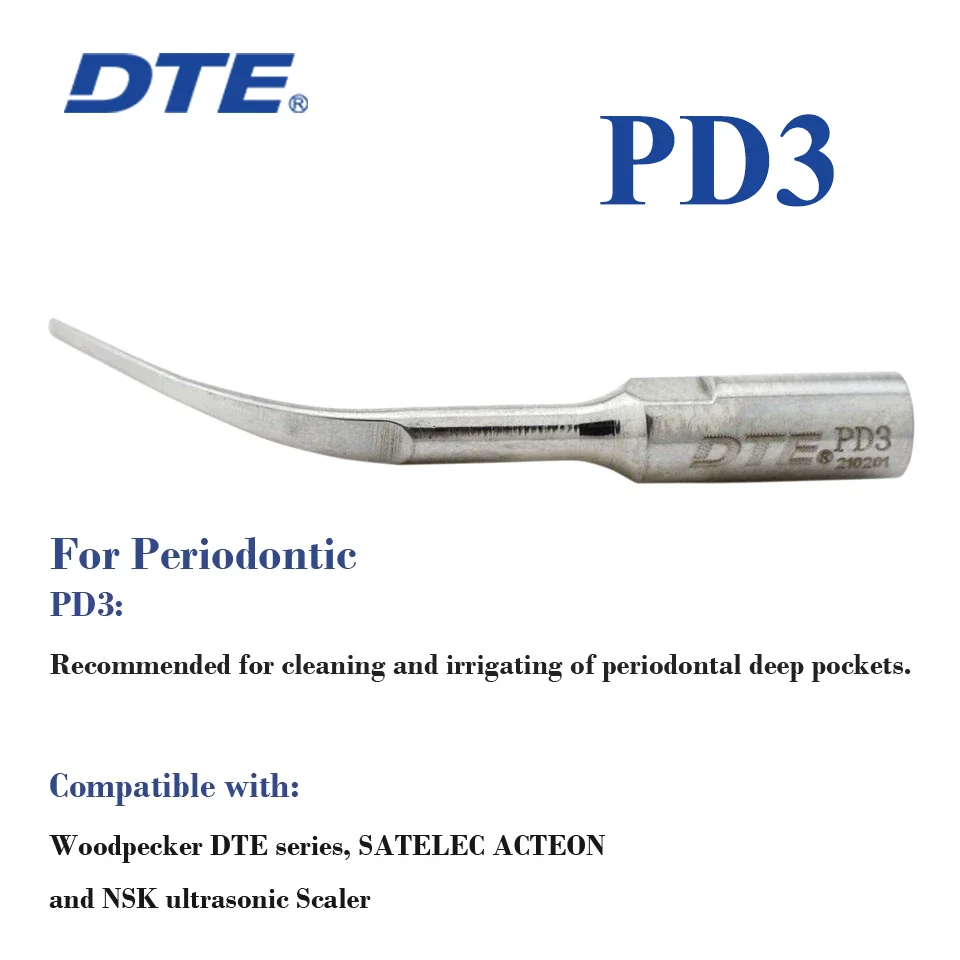 Woodpecker DTE Dental Ultraschall-Scaler-Aufsätze GD1 GD2 GD3 GD4 GD5 PD1 PD3 Passend für NSK Satelec Acteon – Detail 9