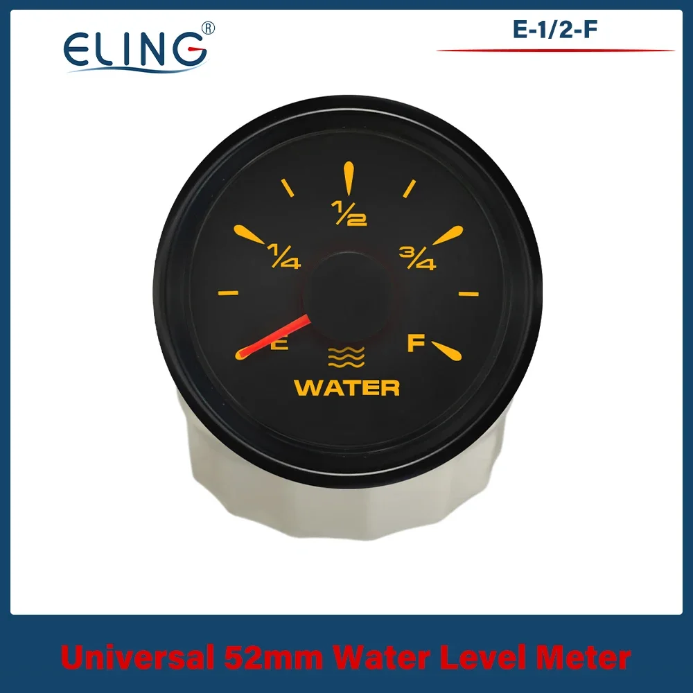 ELING Water Level Gauge Universal 52mm Signal Adjustable 0-190ohm 240-33ohm with 8 Colors Backlights for Car Motocycle Yacht