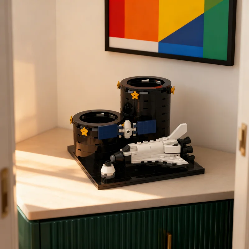 

206pcs MOC Pencil Holder - Space Model Building Blocks Christmas Gifts Toys Construction DIY Education Creative Idea