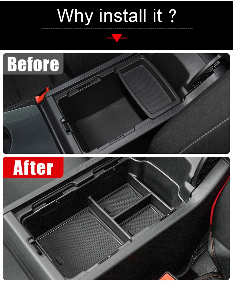 Für Honda Civic 11. Generation 2021 2022 2023 ABS-Kunststoff Mittelkonsole Armlehnen-Aufbewahrungsbox Organizer Ablage Dekorationszubehör – Detail 4