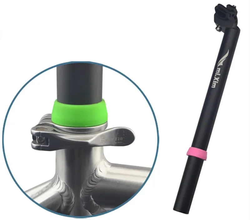 1pcs Mountain Bike Seat Post Rubber Ring Dust Cover Cycling Silicone Waterproof Bicycle Seatpost Protective Case