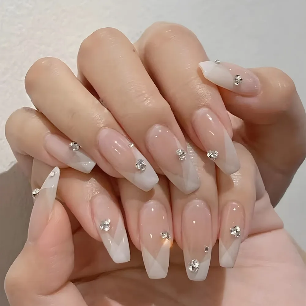 Valentine's Day Ballerina False Nails Fashion Full Cover Press on Nails Fake Nails Wearable Manicure Tool False Nail Women