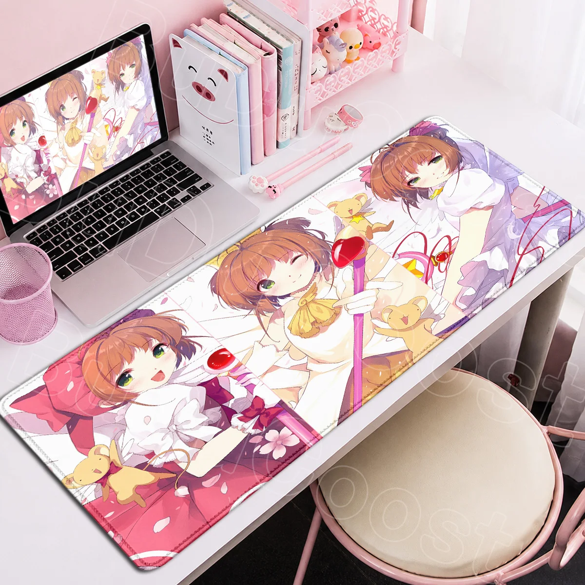 90x40cm E-sport Gamer Cabinet Rug PC Rubber Accessories Large Laptop Keyboardmat Cardcaptor Sakura Cute Sakura Kinomoto Mousepad
