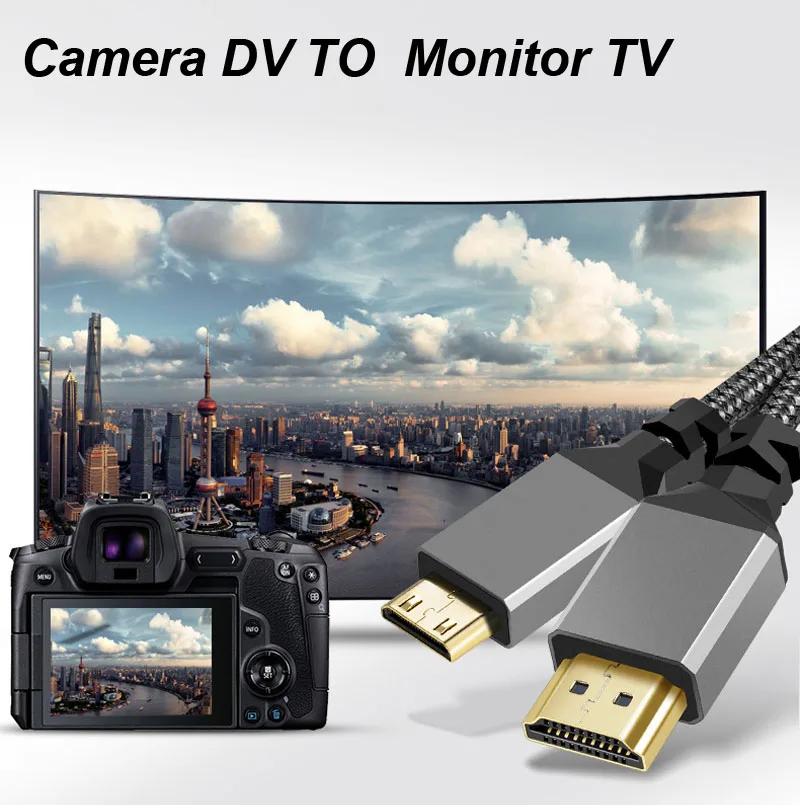 1/1.5/2/3/5/7.5/10 м нейлоновая оплетка HD 4K @ 60 Гц, совместимый удлинитель HDMI-HDM, штекер-штекер, кабель для HDT PS4/3 ТВ-камеры HD TV