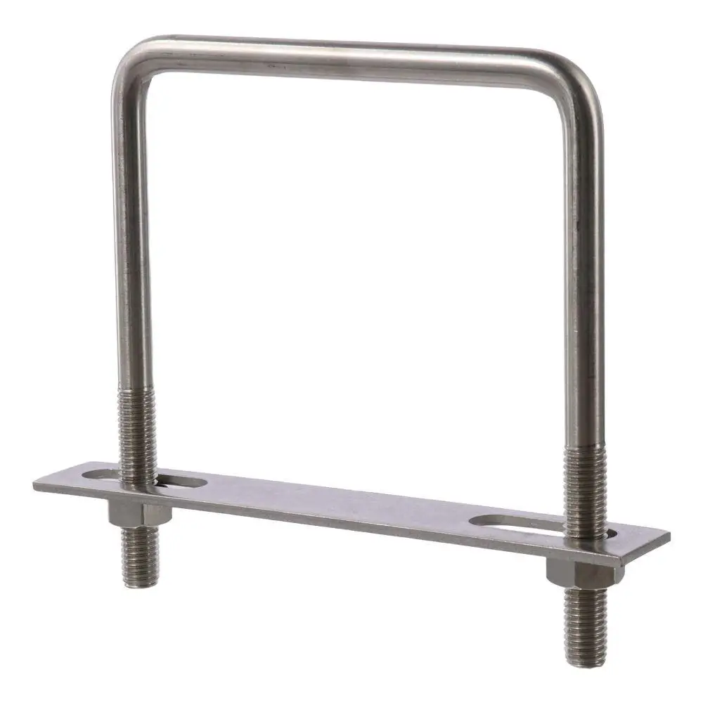 

Not Easy To Slip Stainless Steel Square U-Bolts M10 Silver U Clamp Bolt M10*110*135mm U Clamp Bolt with Nuts and Plates
