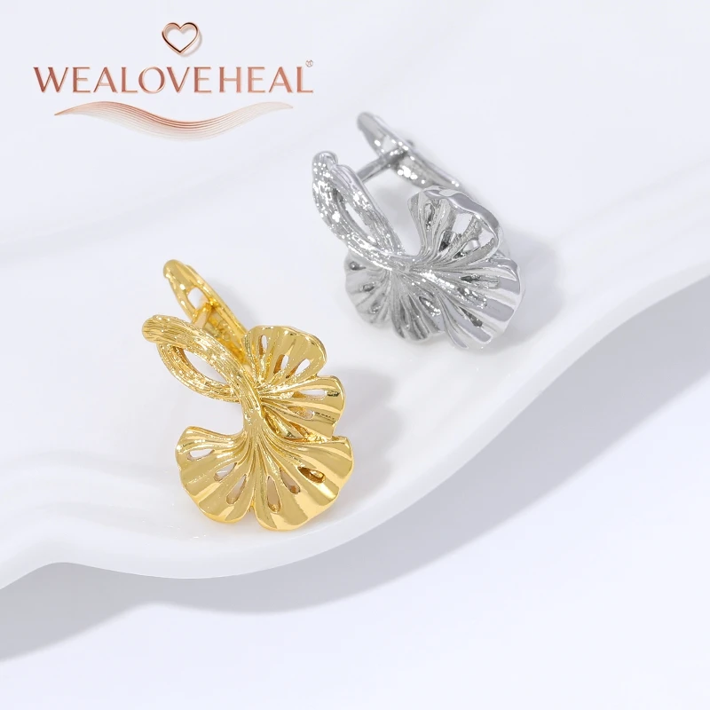 18 Karat vergoldete französische Blumen-Ohrringhaken, Hebelrücken, offene Schleifenfassung für DIY-Ohrringe, Schmuckherstellung, Zubehör – Detail 16