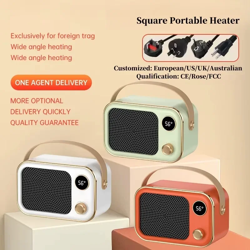 1200W Portable Electric Heater Home Warmer Space Heater Portable with LED Display Screen Ceramic Heating for Home Item Accessory