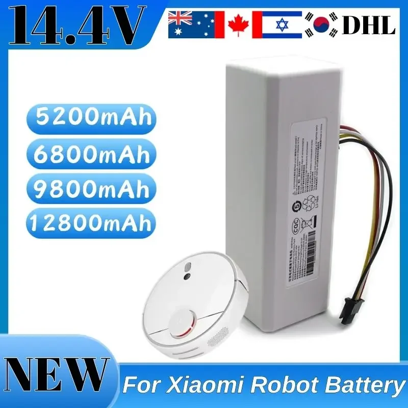 Untuk Xiaomi Mijia 1C STYTJ01ZHM Robot penyedot debu aksesori Bagian P1904-4S1P-MM asli baterai 12800mah