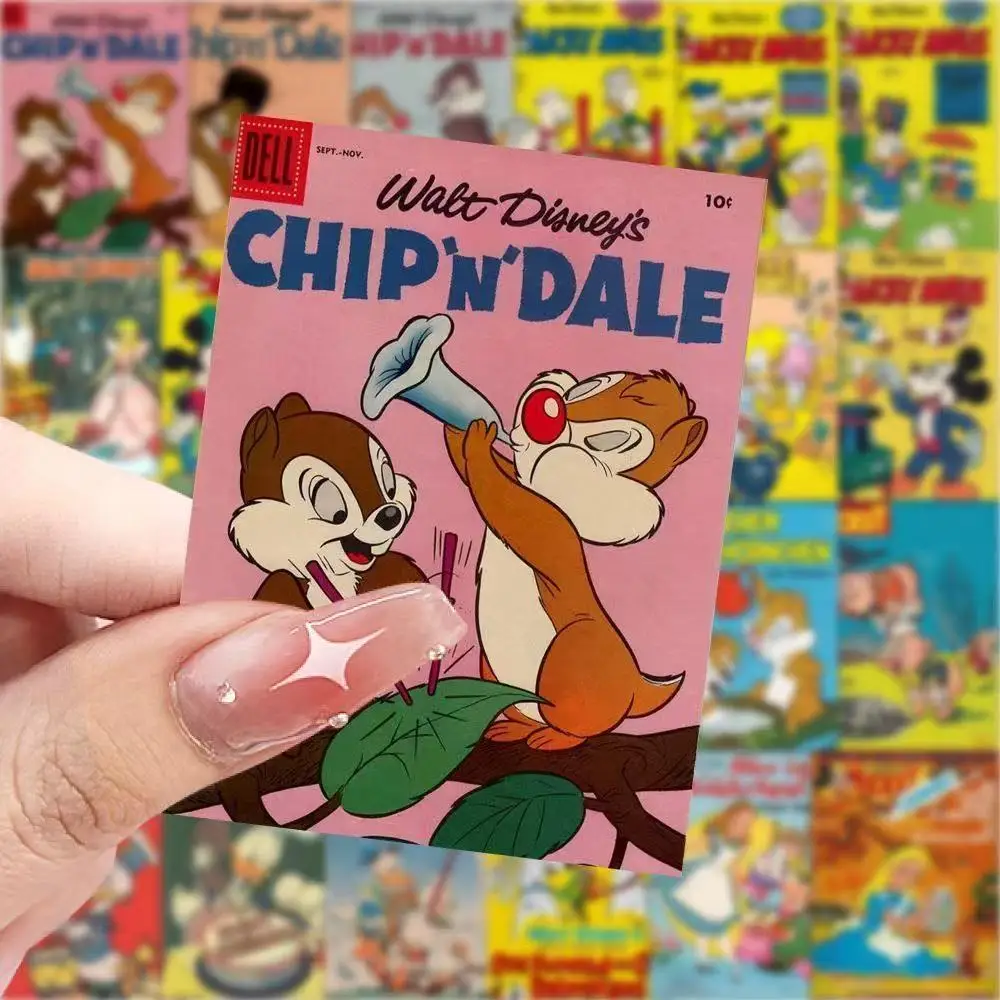 60 قطعة ملصقات الكرتون ديزني خمر ميكي ماوس دونالد داك الشارات الاتجاه الجمالي لأجهزة الكمبيوتر المحمول سجل القصاصات DIY بها بنفسك الحرفية ديكور #4