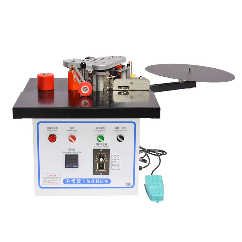 In Stock PVC Curved Small Portable Woodworking Automatic Edge Banding Machine Manual Mini Wood Motor 220V Trimming Gluing 1000ML