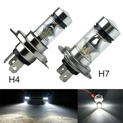 100W H4 H7 Super Bright 20Smd Led Car Daytime Running Fog Fog แผ่นเรืองแสง6000K Auto ขับรถไฟหน้าสูง low Beam หลอดไฟ