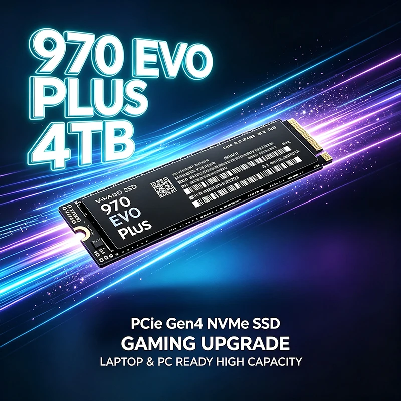 970 EVO Plus PCIe4.0 M.2 2280 NVMe SSD Up to High‑Speed Internal SSD 1TB 2TB 4TB For PS5 Gaming Laptop Desktop PC Gaming Drive