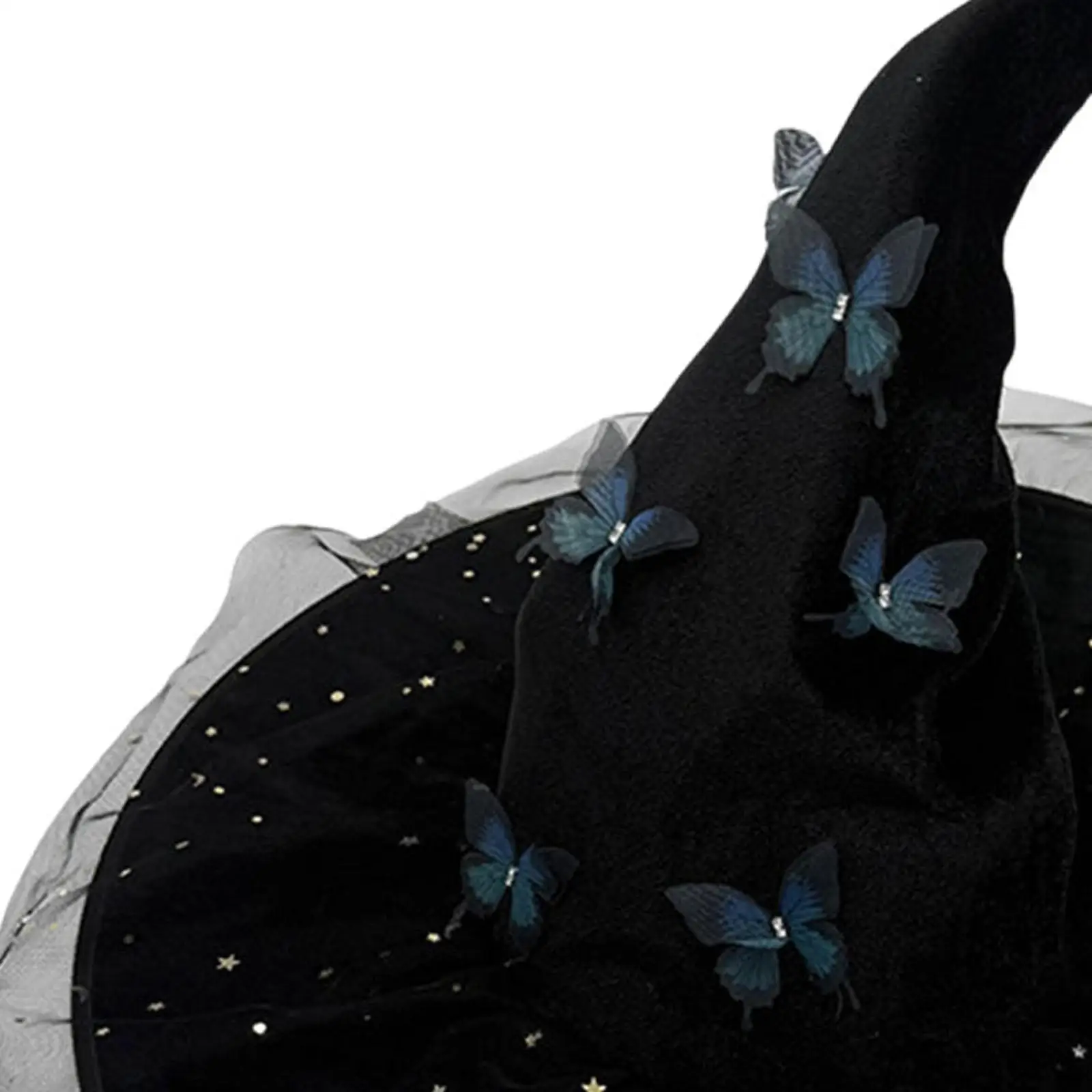 Grande chapéu de bruxa franzido para mulheres homens novidade fantasia masquerade bruxas pontiagudas