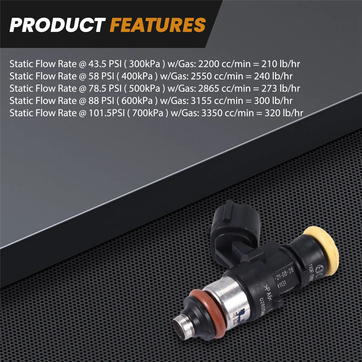 حاقن الوقود مقاومة عالية 210 رطل 2200Cc غاز بنزين الميثانول 0280158821