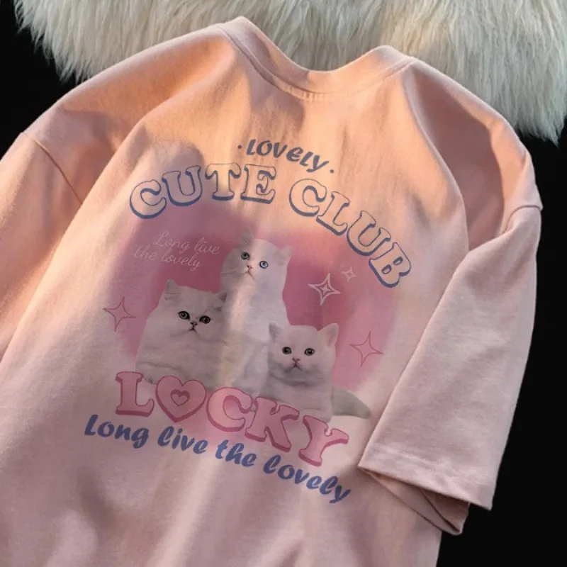 

Summer Short Sleeved Women's Cute 3D Printed T-shirt Japanese Casual Style Quick Drying T-shirt Youth Student Fashion T-shirt