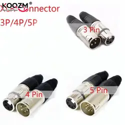 1pc Male & Female 3-Pin 4-Pin 5-Pin XLR Microphone Audio Cable Plug Connectors Cannon Cable Terminals